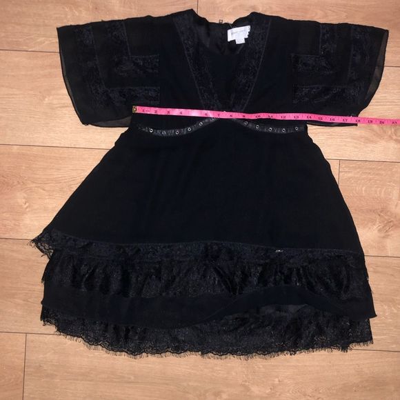 DIESEL Black Tessie Lace Dress Short Sleeve Lace Dress Size 8 - Picture 7 of 15